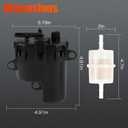 Fuel Pump Module with Filter Kit Compatible with Kohler ECH ECV ECH630 ECH650 ECH680 ECH730 ECH740 ECH749 ECV650 ECV680 Engines Replaces 2539316-S 2539309-S 2539310-S 2539311-S 2539314-S
