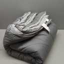 Bedsure Queen Comforter Set - 7 Pieces Reversible Grey Bedding, GentleSoft Queen Size Bed Set Gift for Family, Bed in a Bag with Warm Down Alternative Comforter, Sheets, Pillowcases & Shams