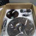 52 Inch Farmhouse Ceiling Fan with Light and Remote, Black and Gold Industrial Caged Ceiling Fans with 6 Speed Reversible Motor and Dual Finish 5 Blades, Rustic Ceiling Fan for Living Room, Bedroom