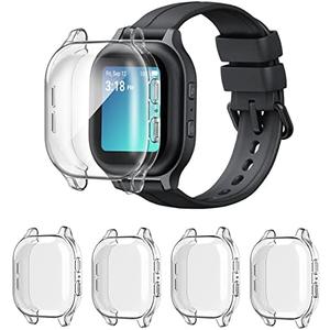 Valband 4 Packs Screen Protector Compatible with Gabb Watch 2/1 Ultra Slim Soft Full Cover Case for Gabb Kids Watch,(NOT Compatible with Gabb Watch 3e/3), Set of 3