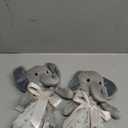 Pro Goleem Elephant Loveys for Babies Twin Baby Gifts Soft Security Blanket Baby Snuggle Toy Stuffed Animal Blanket for Infant and Toddler Gray, 2 Pack