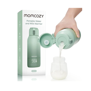 Momcozy Portable Milk Warmer for Travel – Dual Heating Modes for Breast Milk & Water, Portable Bottle Warmer with Fast Heating & Long Battery Life, 17 Ounces Large Capacity to Meet Your All-Day Needs