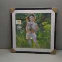 24x24 Picture Frame Black, High End Metal 24 x 24 Large Square Poster Frame Matted to 20 x 20 in Photo, 24by24 Thin Black Frames with Mat 20x20 inch Print, Tempered Glass, Wall Kit, Set of 1