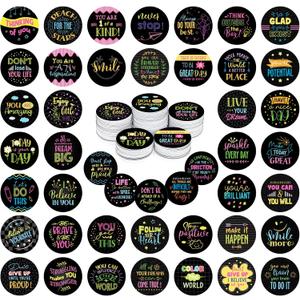 Civaner 150 Pcs Positive Affirmation Chips Bulk Plastic Cards Double Sided Printing Motivational Tokens Coins 1.57'' Appreciation Gifts 50 Different Kindness Sayings for Kids Students(Classic Style)