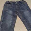 Boys' Denim Jeans, Ribbed Elastic Waist Cotton Pants for Kids (Blue, S)
