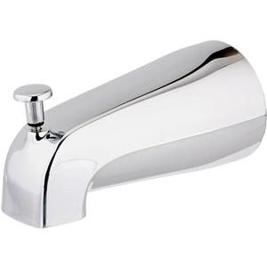 EZ-FLO 5-3/8 Inch Nose Diverter Tub Spout, 1/2 Inch IPS Connection, Chrome Finish, 15083