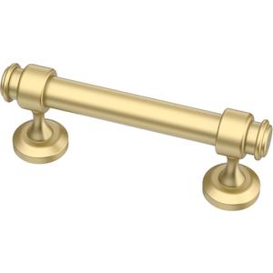 Alzassbg 10 Pack Brushed Gold Cabinet Pulls, 3 Inch(76mm) Hole Centers Cabinet Handles Kitchen Hardware Straight Bar for Cabinets and Drawer AL3082MGP