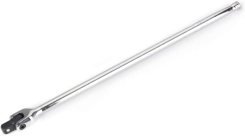 FLZOSPER 1/2-Inch Drive Premium Extension Breaker Bar | 18" Length | Heavy Duty CR-V Steel | 180 Rotating Flex Cr-Mo Head | Spring-Loaded Detent Ball Great for Automotives, Nuts and Bolts