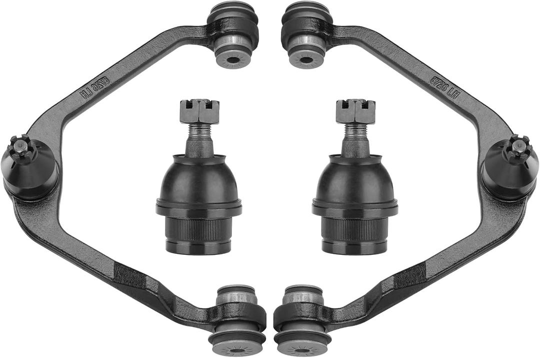 2WD Front Upper Control Arms Fit for Ford F150 Expedition 1997-2002, F250 1997-1999, Fit for Lincoln Blackwood 2002, Navigator 1998-2002, with Lower Ball Joints - 4pcs