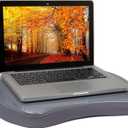 Sofia + Sam Mini Lap Desk with Memory Foam Cushion | Handle | Fits Laptops Up to 15" | Work from Home | Silver | Portable Travel Desk | Reading Writing and Coloring