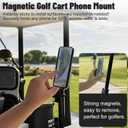 Golf Cart Phone Holder - Slim Smartphone Mount for Golf Cart, Ultra-Strong Magnet - Golf Cart Accessories, Rotatable Universal Magnetic Phone Holder for Golf Cart(Silver)