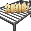 MAF 4 Inch Twin Metal Platform Bed Frame with Round Corner Legs, 3000 LBS Heavy Duty Steel Slats Support, Noise Free, No Box Spring Needed, Easy Assembly