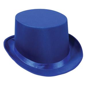 Satin Sleek Top Hat (blue) Party Accessory (1 count) Satin Sleek Top Hat (blue) Party Accessory (1 count)
