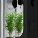 zazzy 2x2 Grow Tent 24"x24"x48"600D Mylar Hydroponic Indoor Plant Grow Tents with Observation Window, Tool Bag and Removable Waterproof Floor Tray for Plants