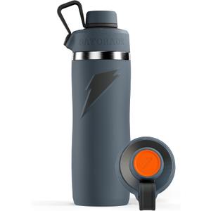 Gatorade 'Overtime' 32oz Stainless Steel Water Bottle, Twist Cap, Grey