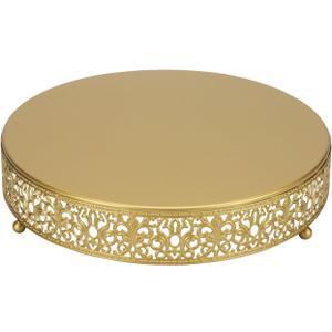 11.8  Gold Cake Stand, Metal Cupcake Dessert Stand Cake Display Holder, Cookies Fruit Serving Tray Decor Candy Table Display for Wedding Party Birthday Housewarming Anniversary (11.8in)