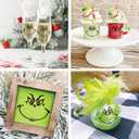 2 x 36 Pcs Christmas Face Transfer Stickers for Crafts Large 6 Inch Small 3 Inch Vinyl Eyes Pitcher Rub on Transfers Decals for Ornaments Glass Drinking Cups Wood Decorations Balls Party (face60)