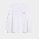 Girls' String Lights Pups Logo Box Long-Sleeve Pocket Tee, White Cap, 7