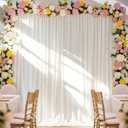 Ivory Chiffon Backdrop Wedding Decoration Party Stage Decorative Backdrop Background Curtain 10ftx8ft