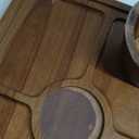 HouseJoy Acacia Wood Cake Stand with Lid-Extra Large 17" Rectangular Cake Holder,2-in-1 Dessert Table Display Set & Charcuterie Board,Acrylic Cake Dome Cover for Cheese/Veggie/Desert /Chips & Dip