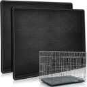 Cunno 2 Pcs Replacement Dog Crate Pan Tray Kennel Bottom Tray Replacement Plastic Bottom Pan for Dog Crate, Black(42")