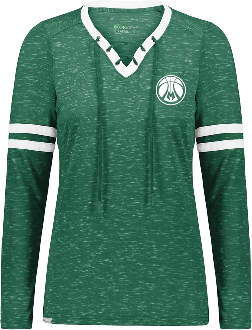 Holloway NBA Women's Monterey Long Sleeve Tee  Athletic Shirt, Ideal for Sports & Casual Wear (Large, Multi)