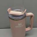 Stanley Quencher H2.0 Tumbler with Handle and Straw 40 oz | Flowstate 3-Position Lid | Cup Holder Compatible for Travel | Insulated Stainless Steel Cup | BPA-Free | Rose Quartz 2.0