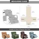 100% Waterproof Recliner Chair Cover, Recliner Chair Covers for Reclining Chair, Non-Slip Fabric Recliner Couch Cover for Living Room, for Pets Kids Protector, Washable (Beige, 23.6"Recliner Chair)