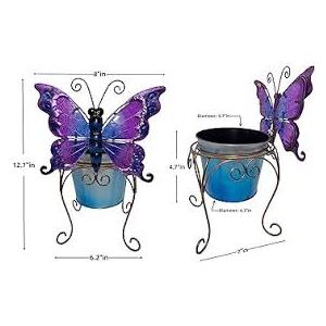 Evergreen Metal Butterfly Pot Holders