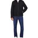 Nautica Men's Wool Blend Lightweight Insulated Jacket Printed Diamond Quilted Interior, BlackRegular XX-Large