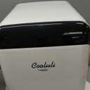 Cooluli 10L Mini Fridge for Bedroom - Car, Office Desk & College Dorm Room - 12V Portable Cooler & Warmer for Food, Drinks, Skincare, Beauty, Makeup & Cosmetics - AC/DC Small Refrigerator (White)