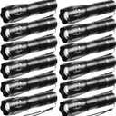 12Pack LED Flashlights High Lumens, 5Mode Tactical Flashlight for Home, Small Flashlights Powerful, Pocket Flashlight Battery Powered, Adjustable Torch Light, Mini Flash Light for Emergencies Camping