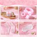 Shyyween 15 Pcs Birthday Gifts for Women Robe Sets for Women Spa Basket Set Graduation Gifts Bath Robe Make up Brushes Scented Candle Fluffy Socks Coffee Cup for Mom Nurse Girlfriend Wife(Pink)