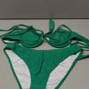 ZAFUL Women High Cut Bikini Sets String Sexy Swimsuit Two Piece Underwire Bathing Suit Brazilian Cheeky Cut Out Cute Swimwear Medium, Green