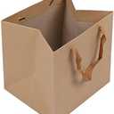 DraDraLee Brown Kraft Paper Gift Shopping Handle Bags for Package 13x13x13inch