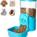 VANNON Rabbit Cage Hanging Gravity Feeder, 35oz Automatic Food Dispenser for Small Animals, BPA-Free No-Spill Feeder for Guinea Pig, Chinchilla, Ferret