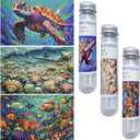 150 Pieces Mini Jigsaw Puzzles for Adults & Kids,6 x 4 Inches,Mini Puzzles,Travel Puzzle,Small Micro Puzzles,Challenging Difficult Puzzle,3 Pack Ocean Series