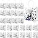 Demonwer 24 Pcs Soccer Clear Goodie Bag with Handles PVC Sport Theme Goodie Treat Candy Bags Reusable Party Favor Bag for Team Birthday Gifts 8×8×3.2 Inch