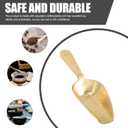FRCOLOR Brass Tea Scoop for Loose Leaf Tea Small Metal Spoon Coffee Bean Scoop Measure Spoon for Home Restaurant