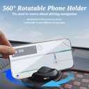 Multifunction Car Anti-Slip Mat with Phone Holder & Hidden Number Plate  360 Rotatable Dashboard Organizer for Phones, Keys, and More (Black)