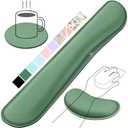 Gimars Upgrade Enlarge Silky and Superfine Fabric Gel Memory Foam Keyboard Wrist Rest Set, Ergonomic Keyboard Mouse Wrist Support for Typing Pain Relief, Comfort for Office, Gaming, Computer