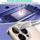 PEHAEL 3+3 Pack for iPhone 16 Pro Max Privacy Screen Protector with Camera Lens Protector Full Coverage Anti-Spy Tempered Glass Film 9H Hardness Easy Installation Bubble Free [6.9 inch]