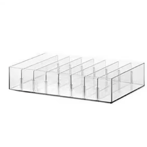 Clear Cable Organizer Box Plastic Charger Cable Cord Storage Organizer, Office Desk Organizers, Multifunctional Accessories Storage for Home Drawer Office, Stackable, Clear