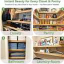 Solid Wood Shelf Covers for Wire Shelving, Wire Rack Covers for Pantry Shelves, Tool-Free & Snap-On (5pcs, 30" W x 16" D)