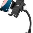 YOOZ Bike Stroller Phone Mount Gooseneck [Super Stable] Wheelchair Boat Shopping Cart Phone Holder, Pole Bar Tube Handlebar Clamp for iPhone 16 15 14 Pro Max, Galaxy S24, All 47" Smartphone