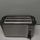 Elite Gourmet ECT4400B# Long Slot 4 Slice Toaster, Countdown Timer, 6 Toast Setting, Defrost, Cancel Function, Built-in Warming Rack, Extra Wide Slots for Bagel Waffle, Stainless Steel