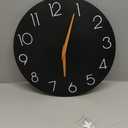 cicininc Wall Clock, 16 Inch Wooden Battery Operated Wall Clocks Silent Non-Ticking, Decorative Black Clock for Living Room, Bedroom, Kitchen, Home, Office, School, Hotel