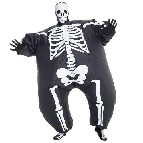 Morph Megamorph Halloween Inflatable Skeleton Costume, Blow Up Skeleton Inflatables, Funny Adult Inflatable Suit