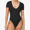 YUSHOW Women's Bodysuit Tops Short Sleeve Shapewear for Women L