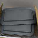 8-Piece Deep Glass Baking Dish Set with Plastic lids,Rectangular Glass Bakeware Set with Lids, Baking Pans for Lasagna, Leftovers, Cooking, Kitchen, Freezer-to-Oven and Dishwasher, Gray